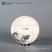 Name Kundenspezifische Logo-Druck-Porzellan-Schale, Kaffee-Tee-Schale für Großverkauf